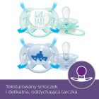 Smoczek uspokajający Ultra Soft Boy 0m+ hello baby/statek - 2 szt