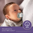 Smoczek uspokajający Ultra Soft Boy 0m+ hello baby/statek - 2 szt
