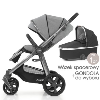 Wózek spacerowy Oyster 3 - Moon, jasny szary