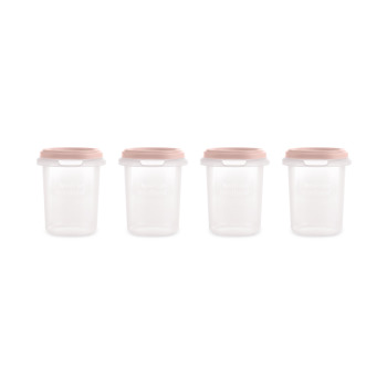 Pojemniki na żywność hermetycznie zamykane Dolce 4x250 ml - cukierkowe