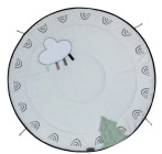 Gimnastyka/mata edukacyjna z drewnianym stojakiem - Décor czarno-biała