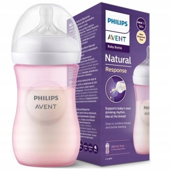 Różowa Responsywna Butelka Natural 260ml