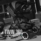 Wózek bliźniaczy Crescent Twin 360 - Czarny