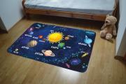 Dywan dla dzieci ultra miękki 100x150 - Kosmos - wersja angielska | kosmiczna kolekcja