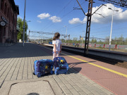 Jeżdżąca walizka podróżna - kosmos - kosmiczna kolekcja