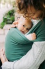 Chusta do noszenia dziecka BOBA Wrap Organic - butelkowa zieleń