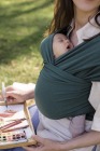 Chusta do noszenia dziecka BOBA Wrap Organic - butelkowa zieleń