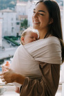 Chusta do noszenia dziecka BOBA Wrap - organic beżowy