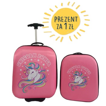 Zestaw walizek podróżnych dla dzieci - jednorożec