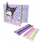 Zestaw kreatywny piórnik kredki naklejki  Hello Kitty - Kuromi