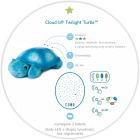 Cloud b® Twilight Turtle™ Blue - Lampka nocna z projekcją świetlną - Żółw niebieski