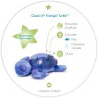 Cloud b® Tranquil Turtle™ Aqua - Żółw podwodny fioletowy - Lampka i pozytywka