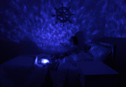 Projektor z pozytywką - Żółw podwodny fioletowy - Cloud b® Tranquil Turtle™