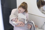 Bambusowy ręcznik dla dziecka - białe gwiazdki 3