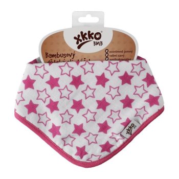 Bandanka bambusowa XKKO BMB - Little Stars Magenta 1