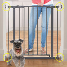 Bramka bezpieczeństwa dla psów AVA Gate (W: 75-81 cm x H: 76) - szara 5
