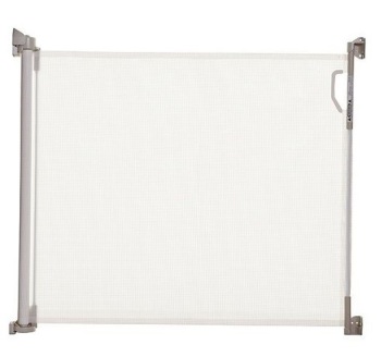 Bramka zabezpieczająca dla dzieci Roll Up (W: 140cm x H: 81,5cm) - biała 1