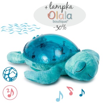 Cloud b® Tranquil Turtle™ Aqua - Lampka nocna z projekcją świetlną - Żółw podwodny niebieski 1