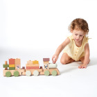 WOODEN STACKING TRAIN BOHO CHIC 7