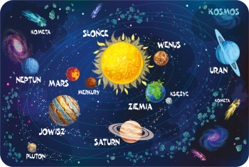 Dywan dla dzieci ultra miękki 100x150 - Kosmos  kosmiczna kolekcja 1