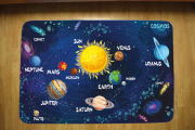 Dywan dla dzieci ultra miękki 100x150 - Kosmos - wersja angielska  kosmiczna kolekcja 3