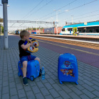 Jeżdżąca walizka podróżna - Psi Patrol - niebieska mała 8