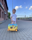 Jeżdżąca walizka podróżna Psi Patrol - żółta mała 4