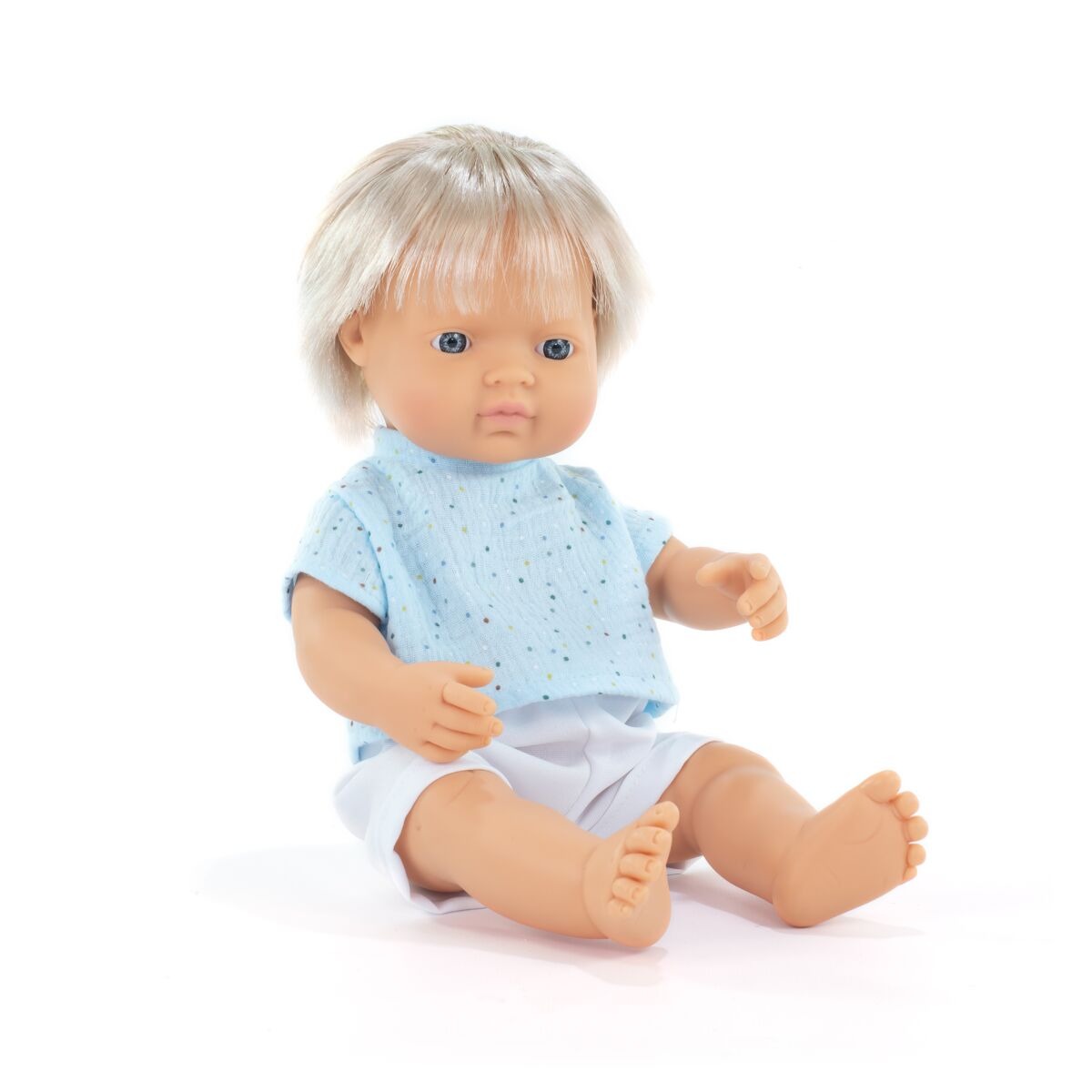 Lalka w ubranku chłopiec Europejczyk z jasnymi blond włosami 38 cm - My Friends & Me 1