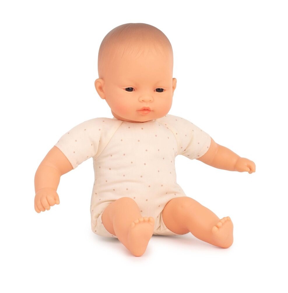 Lalka w ubranku dziewczynka  Azjatycka z miękkim brzuszkiem 32 cm 1