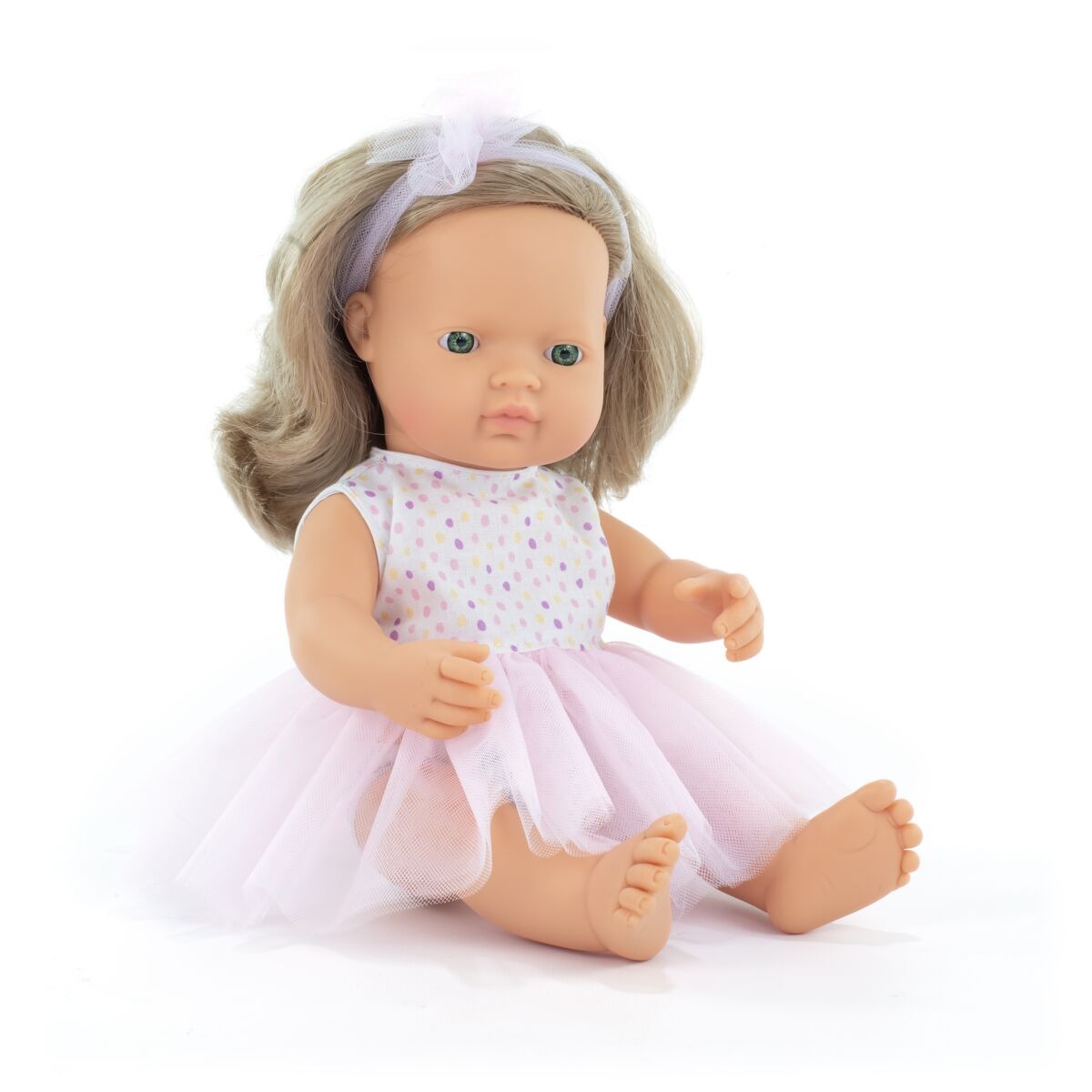 Lalka w ubranku dziewczynka Europejka z  ciemnymi blond  włosami 38 cm - My Friends & Me 1