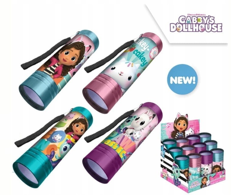 Latarka led gabbys dollhouse 4 wzory 1