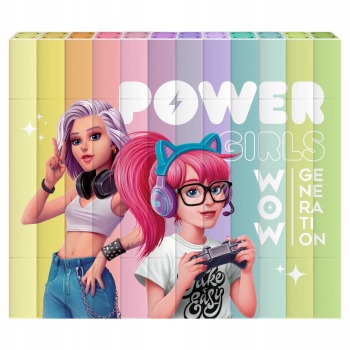 Markery flamastry dwustronne 12szt  WOW Generation 1