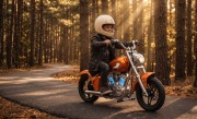 Motocykl elektryczny M5 - pomarańczowy 4