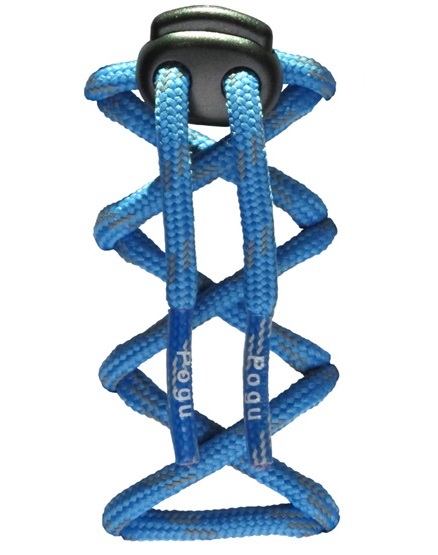 Odblaskowe sznurowadła - niebieskie 1
