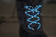 CHILDRENS REFLECTIVE LACES+STOPPERS BLU 2