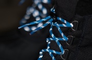 Odblaskowe sznurowadła - niebieskie 4
