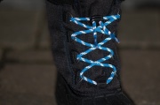 CHILDRENS REFLECTIVE LACES+STOPPERS BLU 5