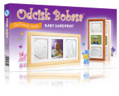 Odcisk Bobasa - potrójna ramka z glinką - natural 4