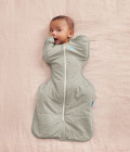 Otulacz Swaddle UP - pikowany rozmiar S - oliwkowy pszczółki - ETAP 1 - TOG 2.5 2