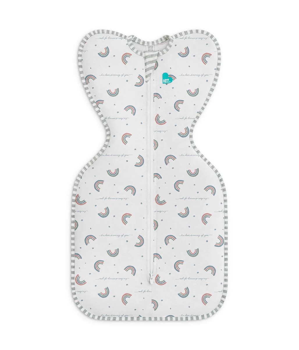 Otulacz Swaddle UP - rozmiar M -  biały, tęcza - ETAP1 - 1 TOG Original 1