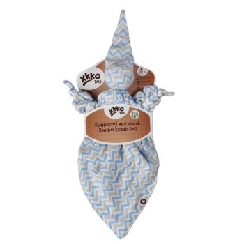 Przytulanka bambusowa XKKO BMB - Baby Blue Chevron 1