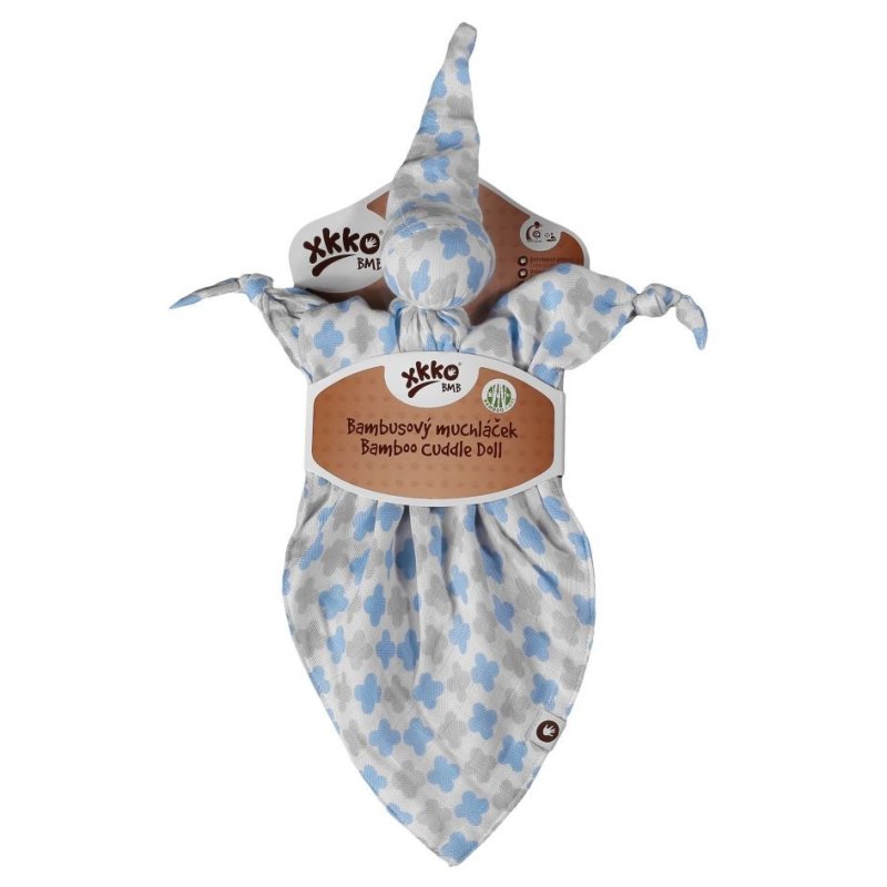 Przytulanka bambusowa XKKO BMB - Baby Blue Cross 1