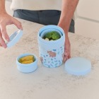 Termos na jedzenie z 2 pojemnikami hermetycznymi 700 ml  - Niedźwiadki 2