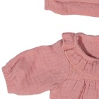 Ubranko dla lalki 38 cm - Różowa piżama z czapeczką 2
