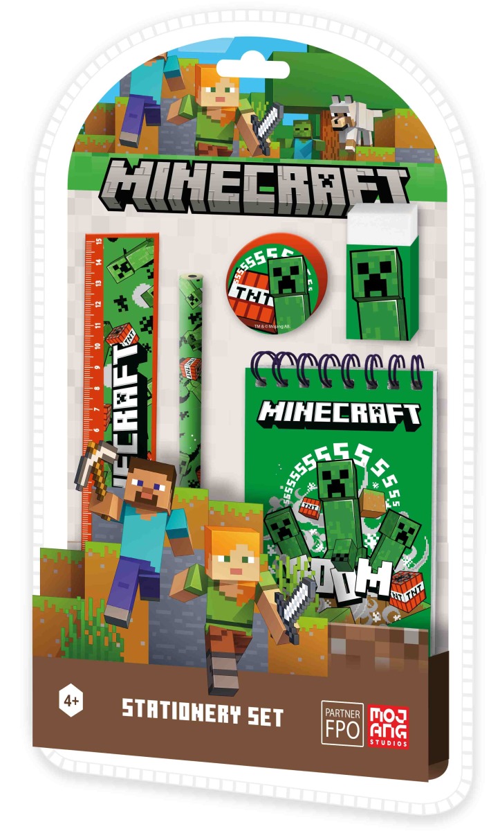 Zestaw przyborów szkolnych 5 elementów  Minecraft 1