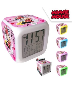 DIGITAL CLOCK WITH ALARM MINNIE 