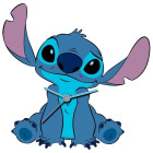 Zegar ścienny XL - Lilo & Stitch