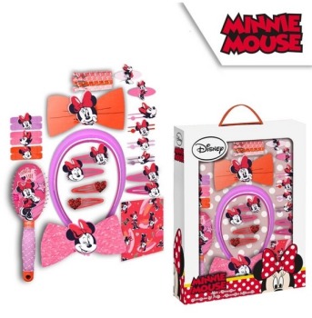 34PCS HAIR BRUSH SET MINNIE 