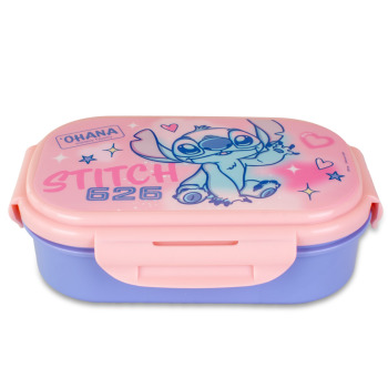 Zestaw lunchbox + sztućce - Stitch 